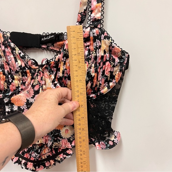 For Love and Lemons gardenia bustier longline ruched bra top size XL - Picture 15 of 16